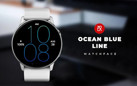 Ocean Blue Line Watch Face