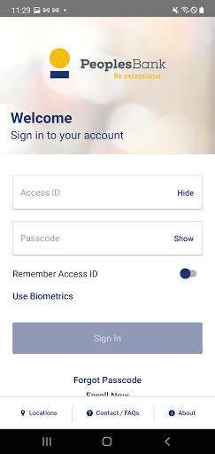 Peoples Bank NC Mobile Screen 2