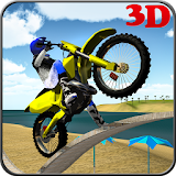MotoCross Beach Bike Stunt 3D icon