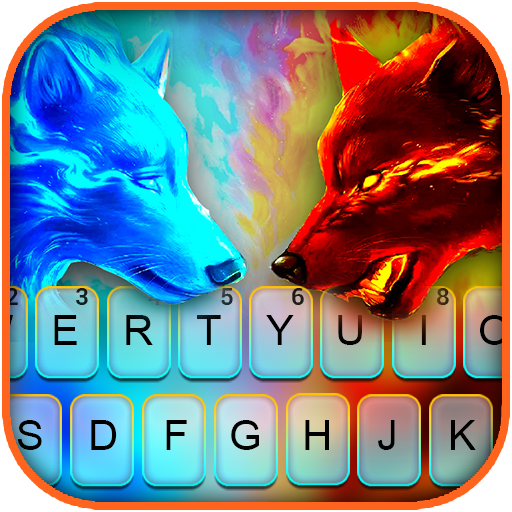 Fire Ice Wolf Keyboard Theme  Icon