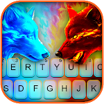 Cover Image of Download Fire Ice Wolf Keyboard Theme  APK