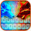 Fire Ice Wolf Keyboard Theme