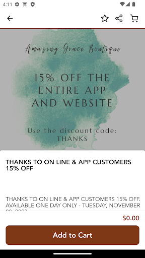 Amazing Grace Boutique Screen 2