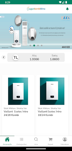 Android application Uygun Kombi Klima screenshort