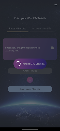 Planet IPTV Player Screen 2