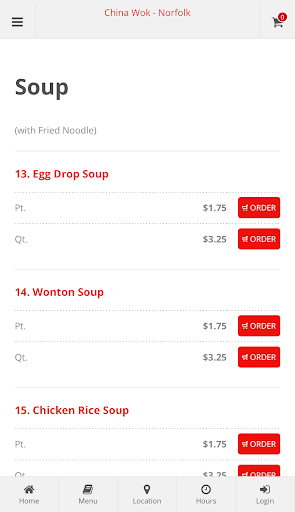China Wok Norfolk Online Order Screen 3