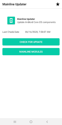 Android application Mainline Updater screenshort
