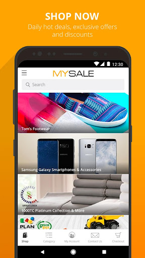 Android application MYSALE screenshort