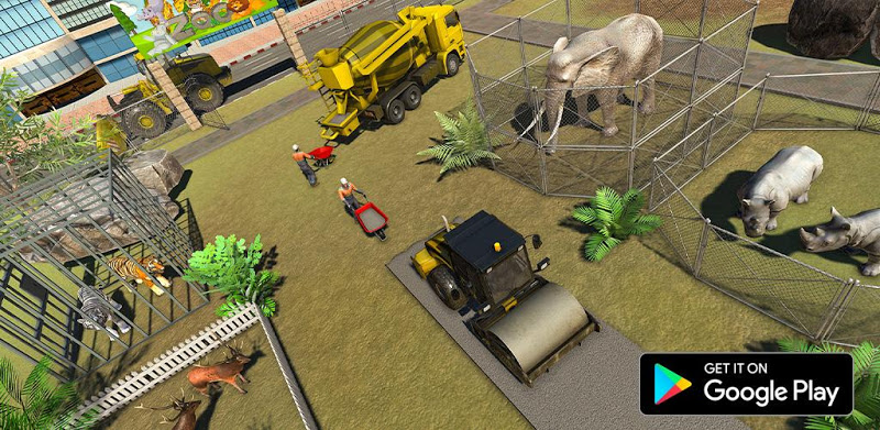 City Zoo Construction Simulator - Animal Zoo Games
