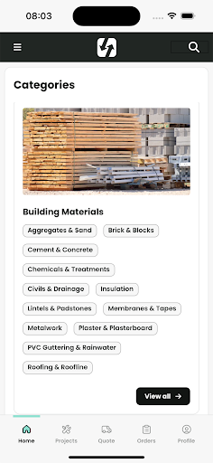 Android application BuyMaterials.com screenshort