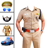 Men police suit photo editor icon