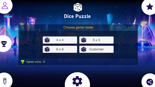 Android application Dice Puzzle screenshort