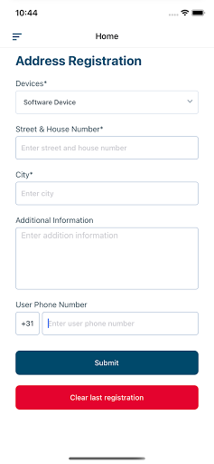 ARA Address Registration App Screen 3