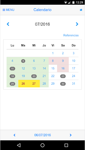 Android application Turnos web screenshort