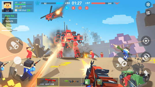 Pixel Battlefield:Gun shoot