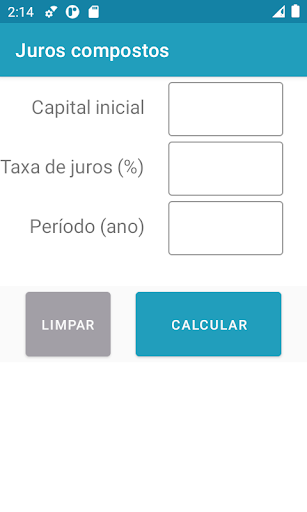 Android application Juros compostos screenshort