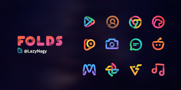 Folds Icon Pack APK (Naka-Patch/Buong) 1