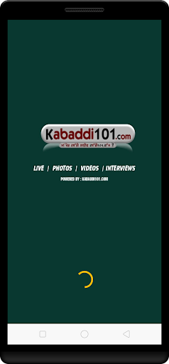 Android application Kabaddi101.Com screenshort