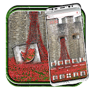 Castle Wall Flower Launcher Theme