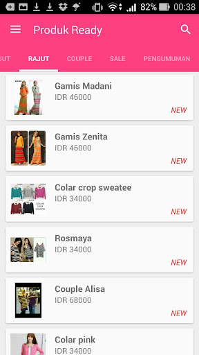 WAWA Online Shop Screen 2