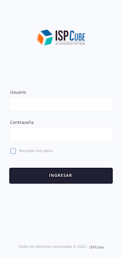 Android application Ispcube Clientes screenshort