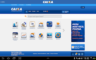 screenshot of CAIXA para Tablets