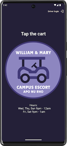 Android application W&M Campus Escort screenshort