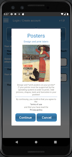 Android application Posters - Create and Print screenshort