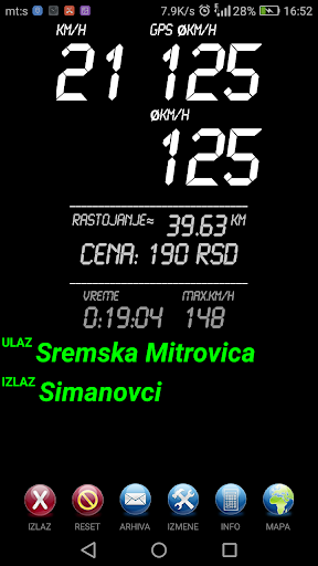Prosecna brzina Srbija Screen 2