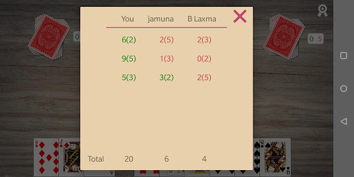 3 2 5 Card Game Screen 2