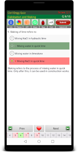 Civil Engineering Quiz Screen 2