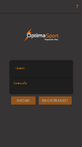 Android application Optima Sport screenshort