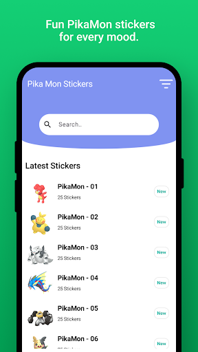 Screenshot of Pika Mon Stickers for WA