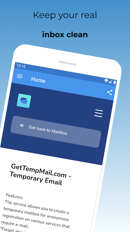 Download apk GetTempMail Pro