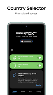 Samsung Max VPN & Data Saver MOD APK (Premium Unlocked) 3