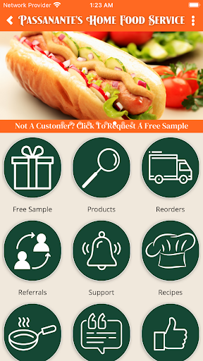 Android application Passanantes Home Food Service screenshort