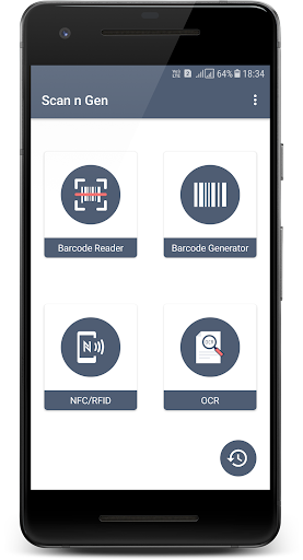 Android application Scan n Gen screenshort