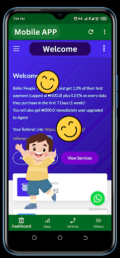 My Data Stream - VTU Services Screen 2