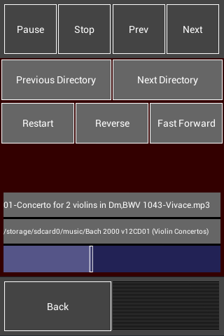 Android application SF Music Player screenshort