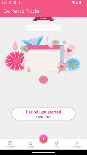Android application Eva Period Tracker screenshort