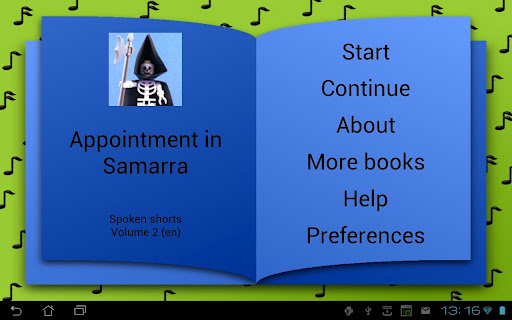 Android application Appointment in Samarra screenshort