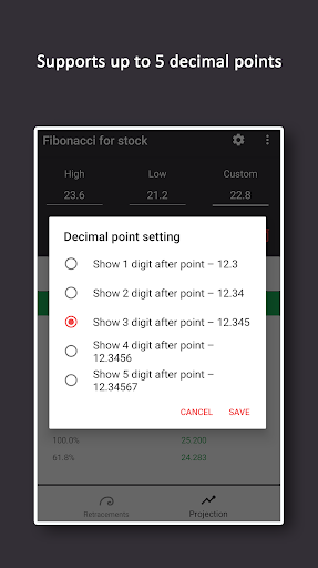 Fibonacci for stock Screen 3