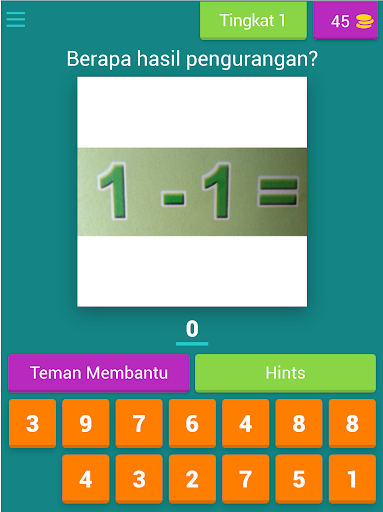 Tebak gambar pengurangan angka