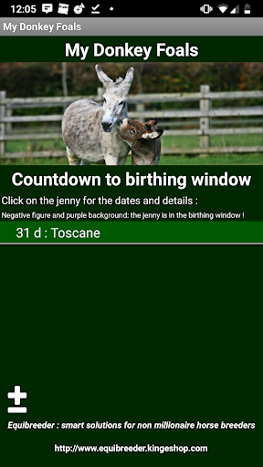 Android application My Donkey Foals screenshort