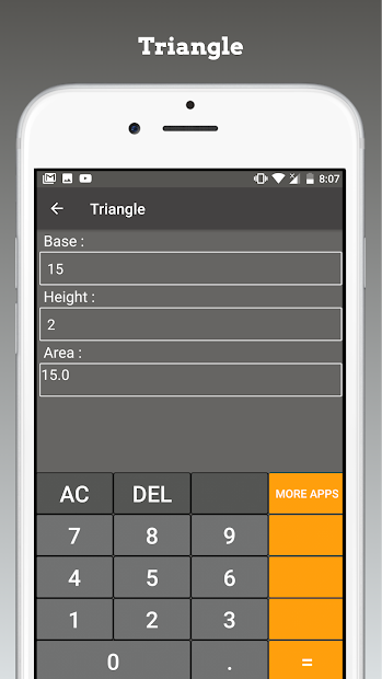 Captura de Pantalla 6 Calculadora de área y volumen android