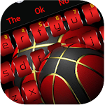 Cover Image of Download Black Red Basketball Keyboard 10001006 APK