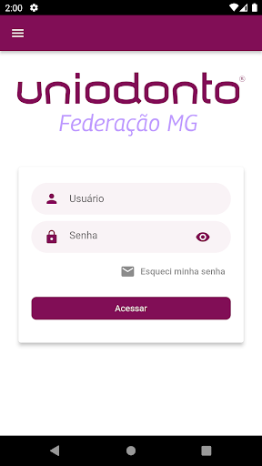 UO Federação MG Prestador Screen 2