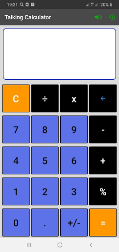 Android application Talking Calculator screenshort