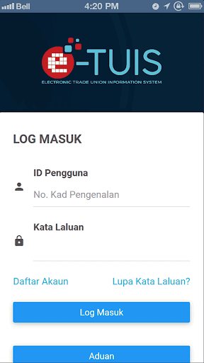 Android application e-TUIS screenshort