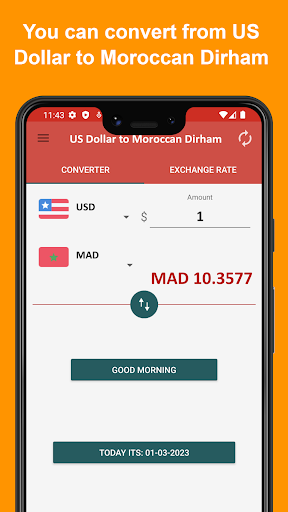 US Dollar to Moroccan Dirham Screen 2